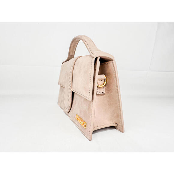 Jacquemus Le Grand Bambino Nubuck Leather Top Handle Bag Beige - Picture 4 of 9